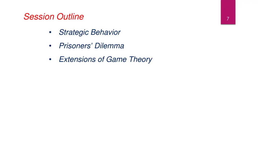 session outline