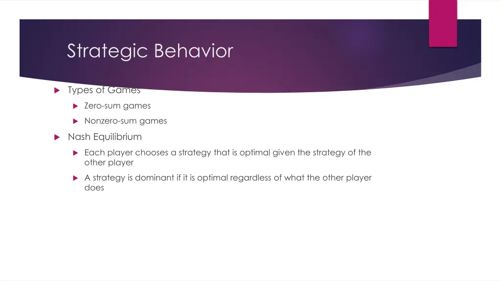 strategic behavior 1
