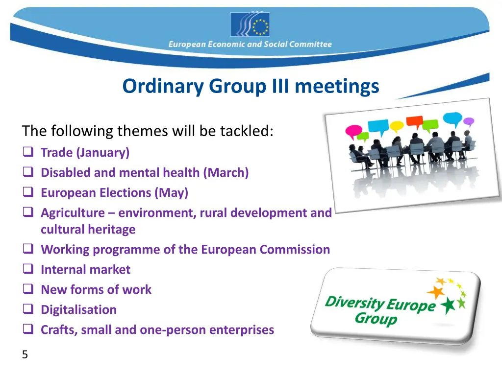 ordinary group iii meetings