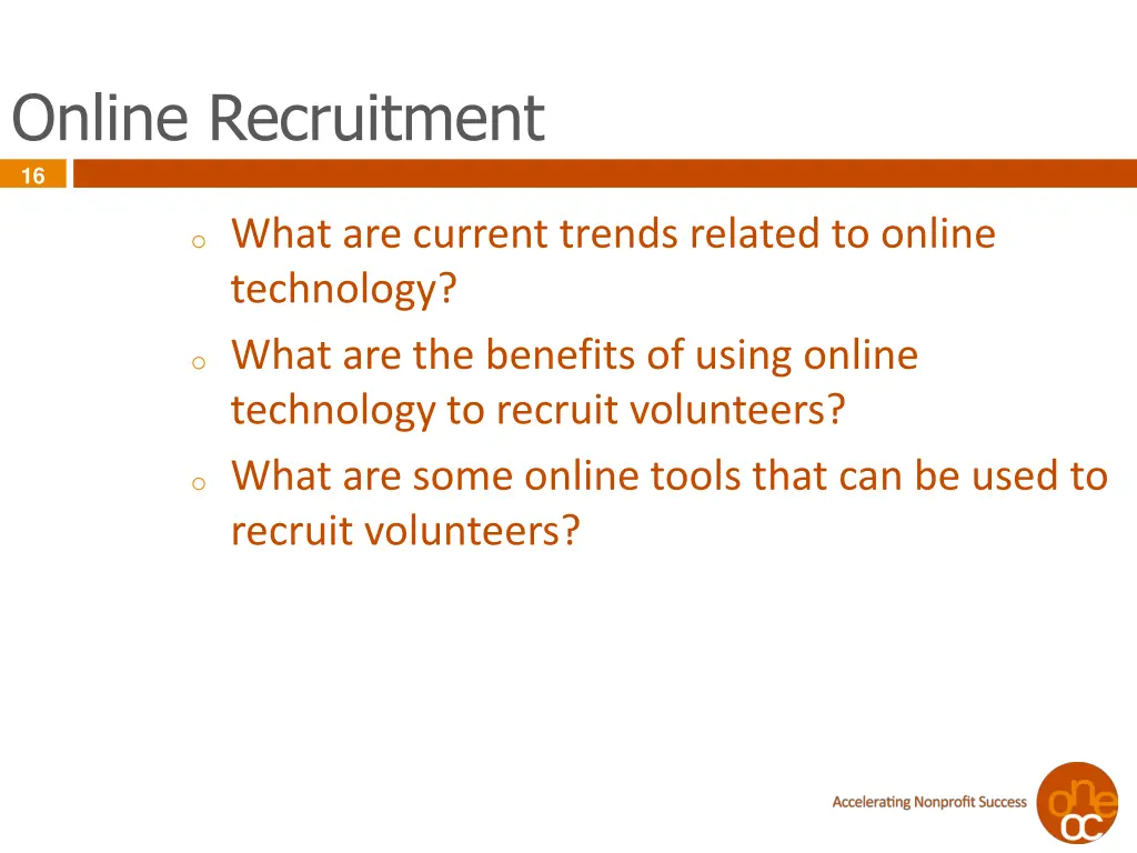 16 online recruitment