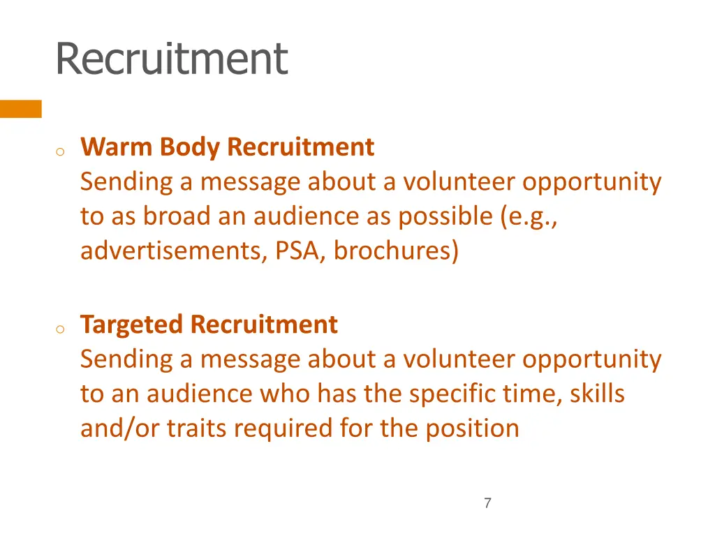 recruitment