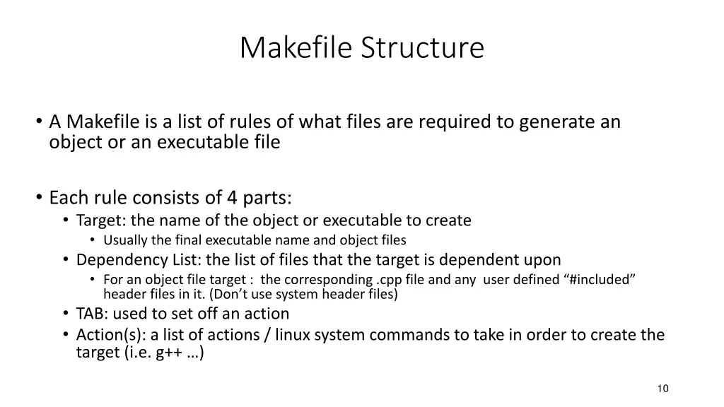 makefile structure