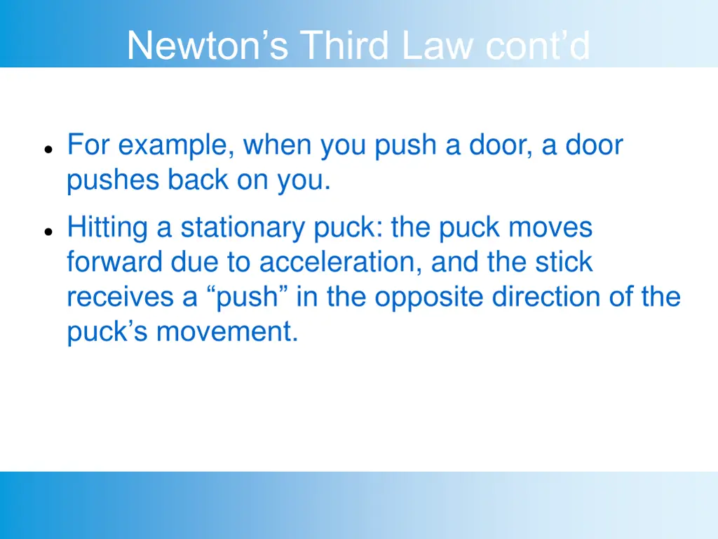 newton s third law cont d