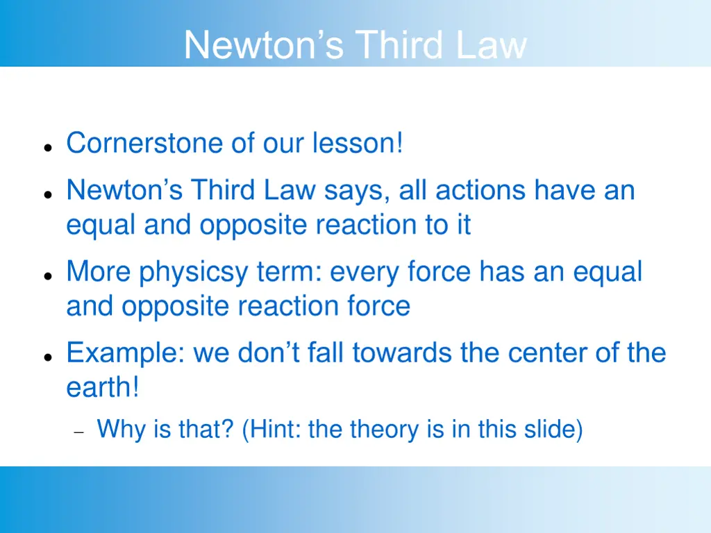 newton s third law