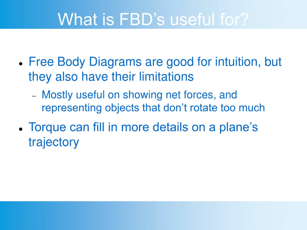 what is fbd s useful for