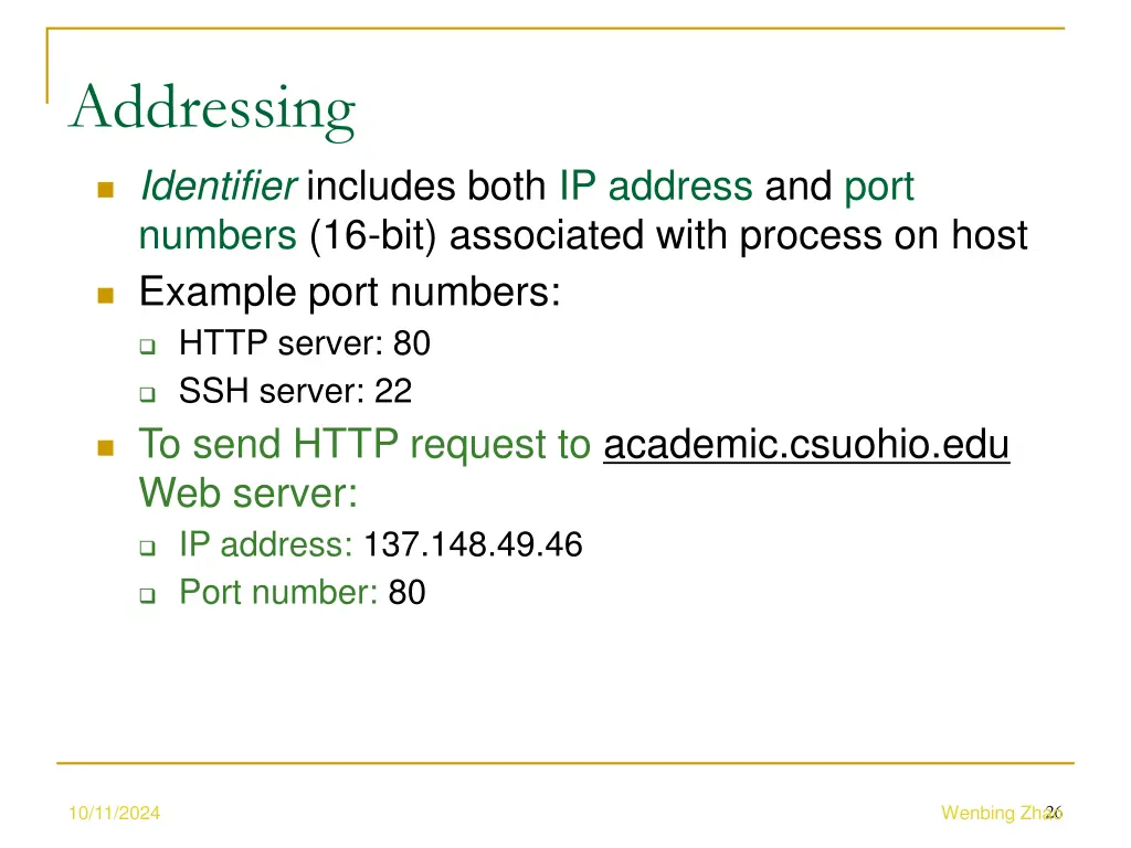 addressing 1