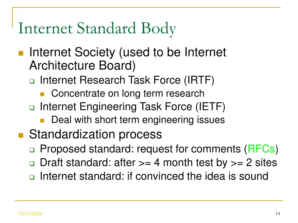 internet standard body