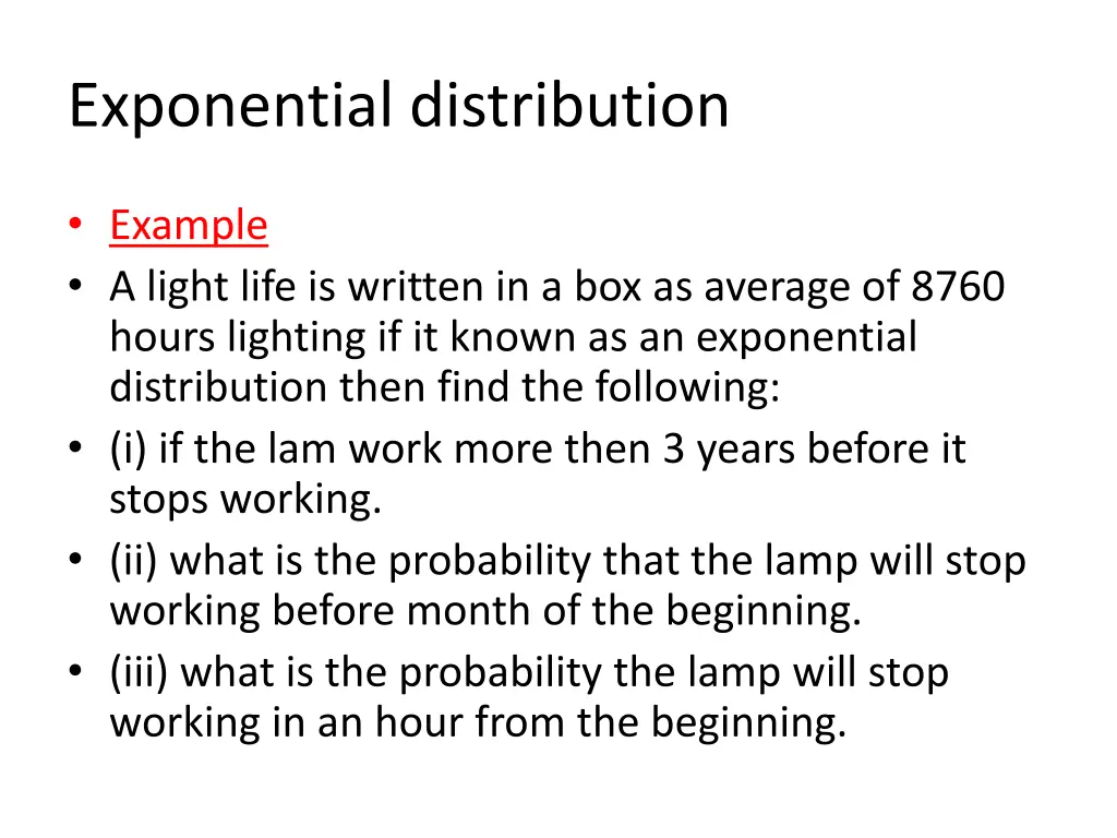 exponential distribution