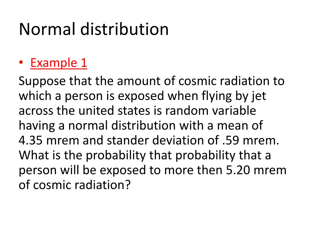 normal distribution