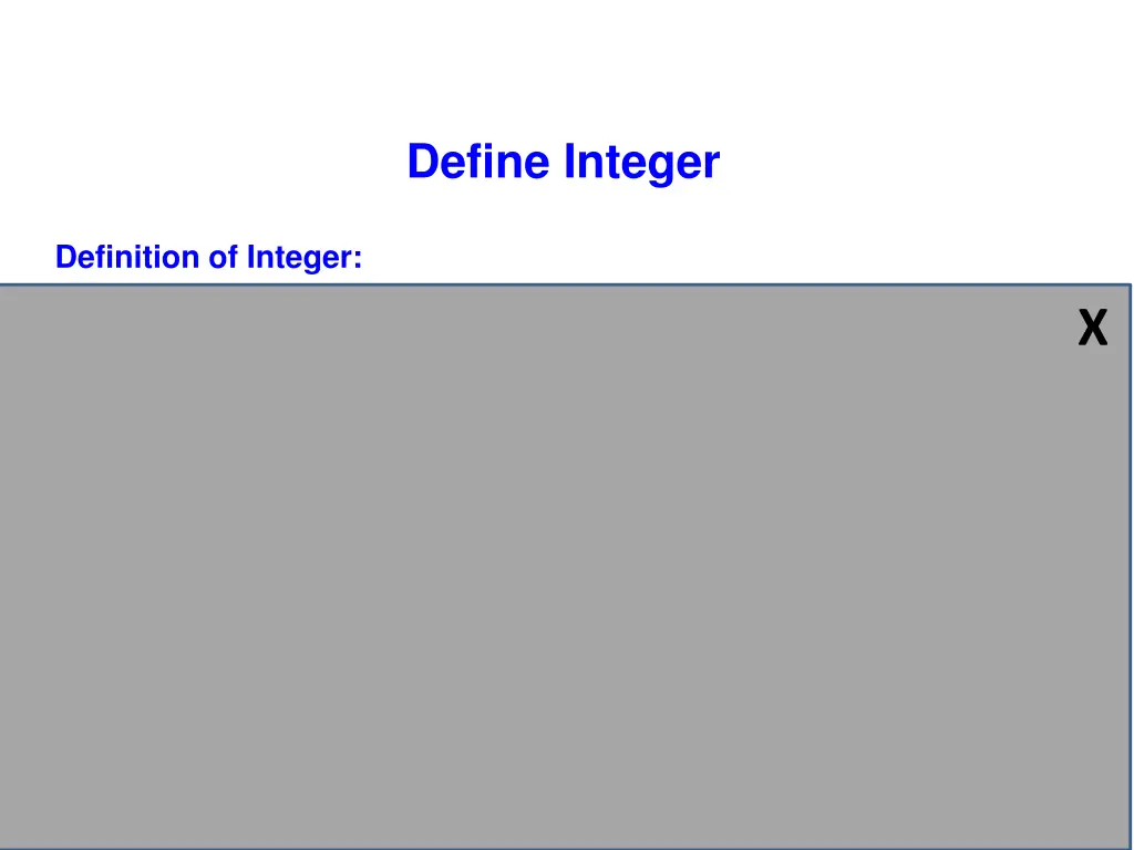 define integer