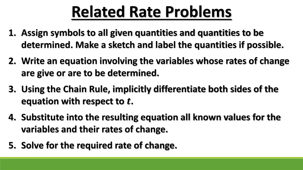 related rate problems