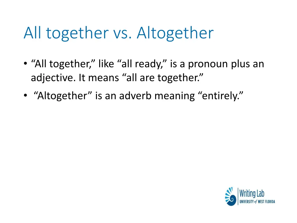 all together vs altogether