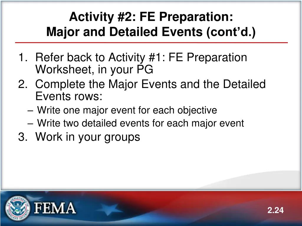 activity 2 fe preparation major and detailed