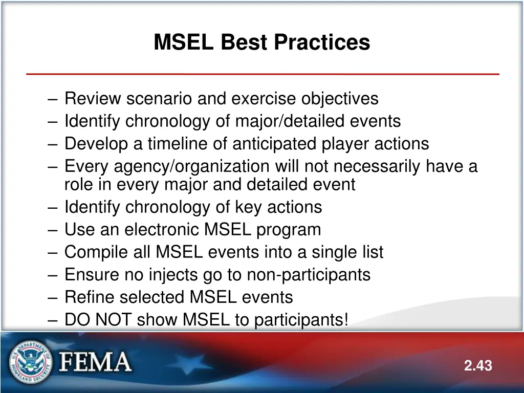 msel best practices