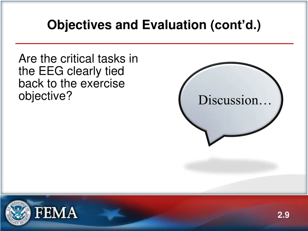 objectives and evaluation cont d 1