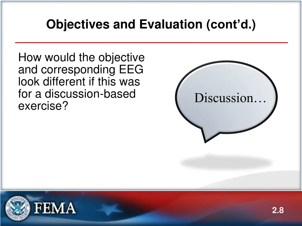 objectives and evaluation cont d