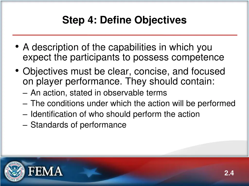 step 4 define objectives