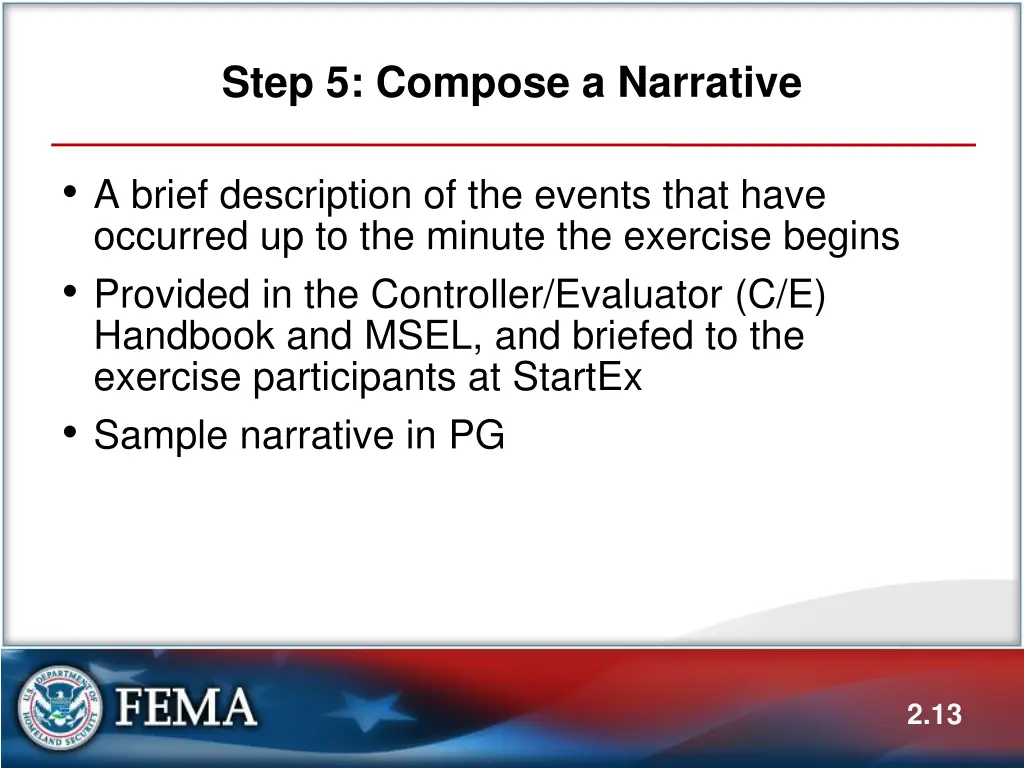 step 5 compose a narrative