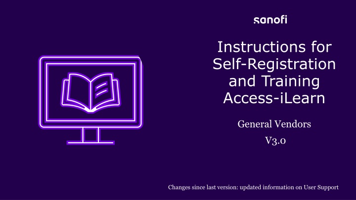 instructions for self registration and training