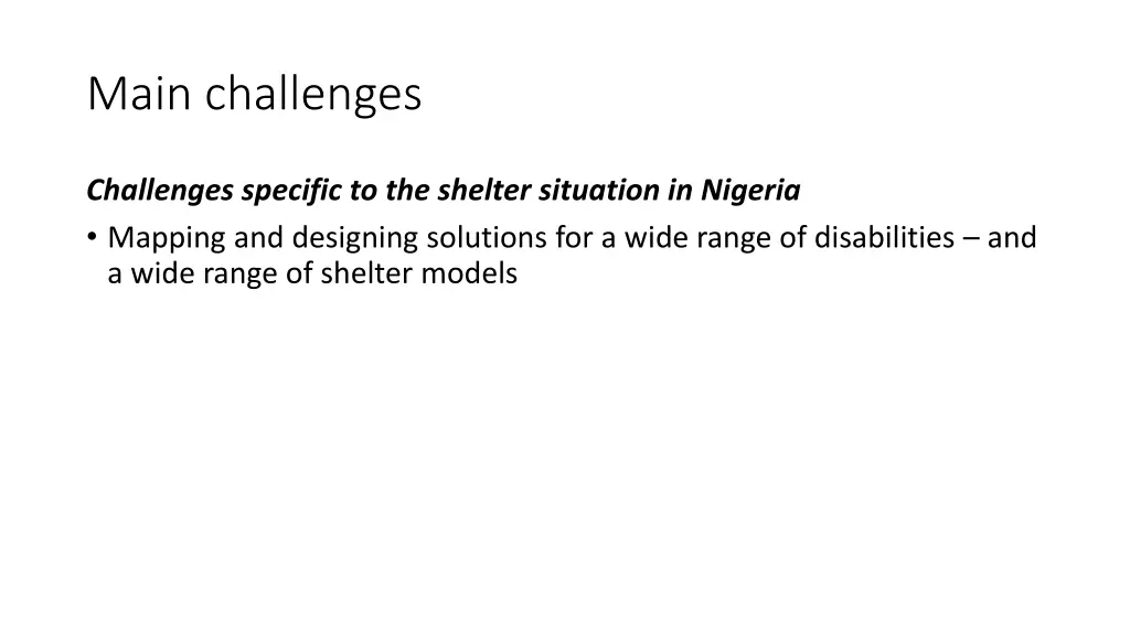 main challenges 2