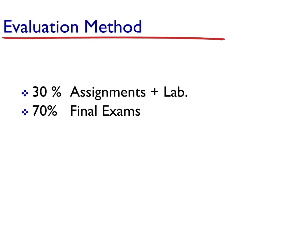 evaluation method