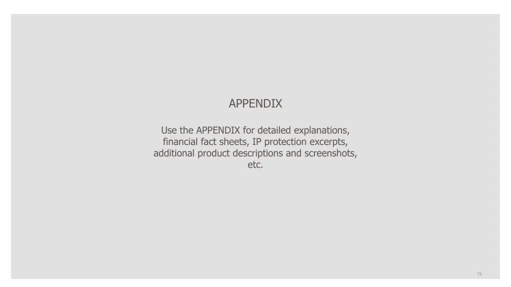 appendix