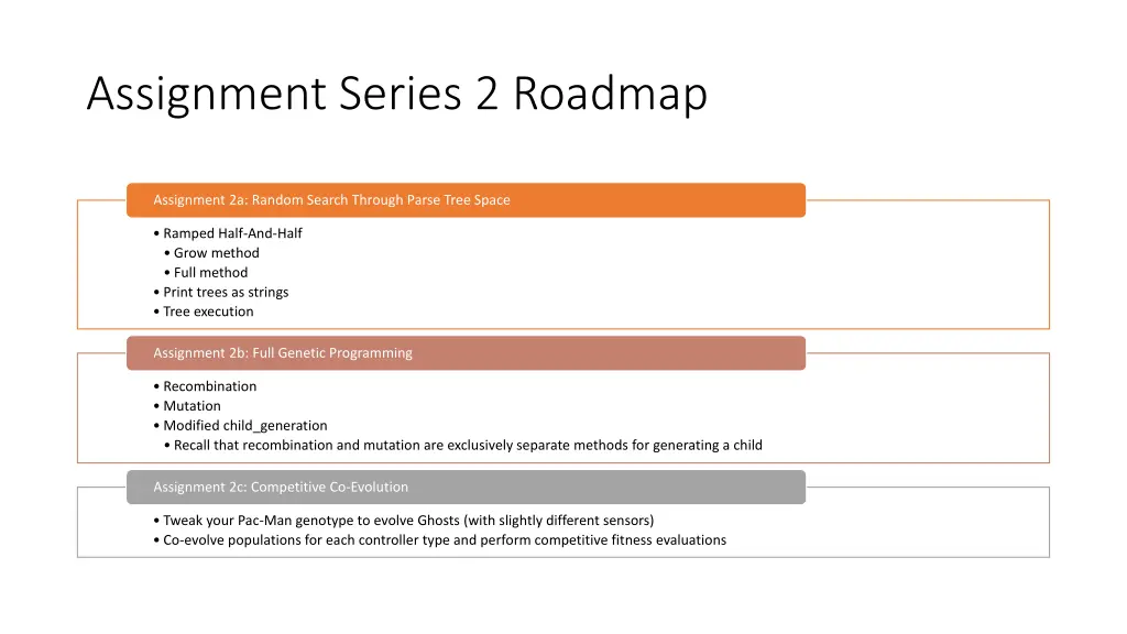 assignment series 2 roadmap