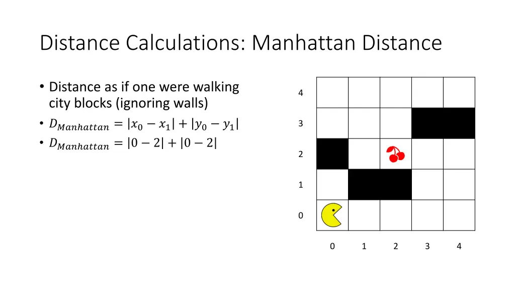 distance calculations manhattan distance