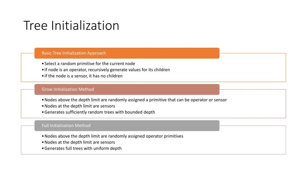 tree initialization