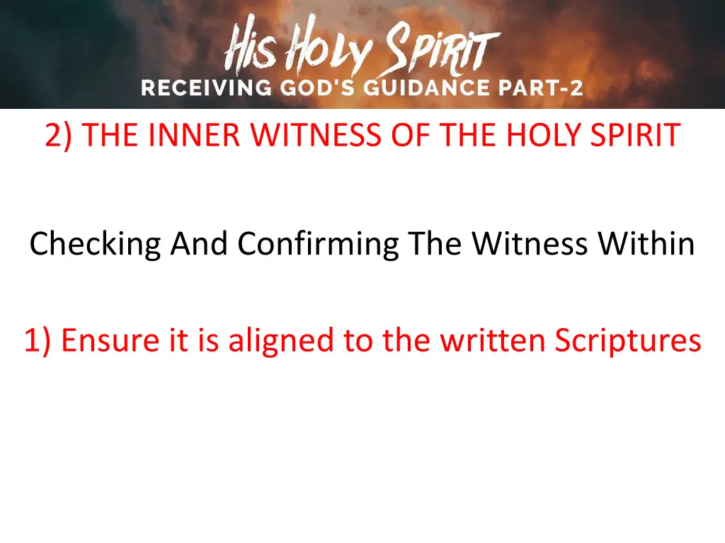 2 the inner witness of the holy spirit 22