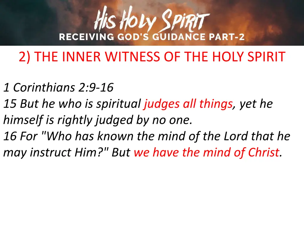 2 the inner witness of the holy spirit 4