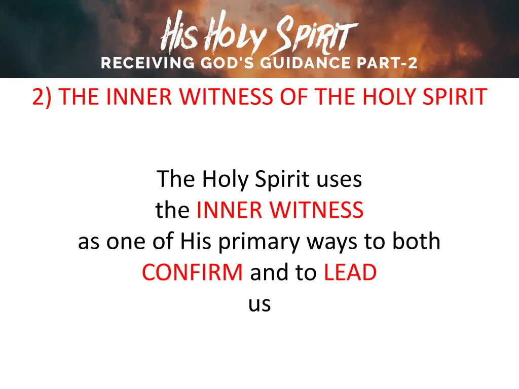 2 the inner witness of the holy spirit 6