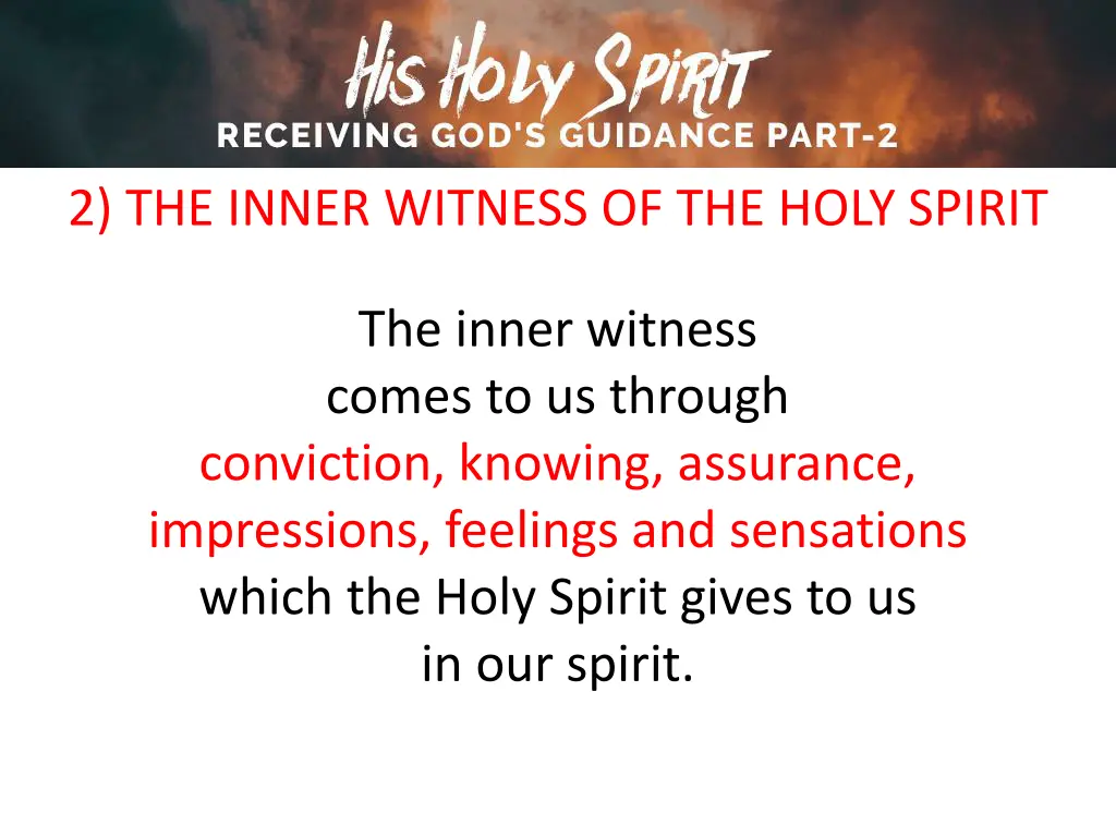 2 the inner witness of the holy spirit 7