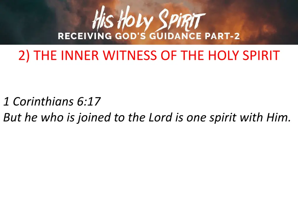 2 the inner witness of the holy spirit 8