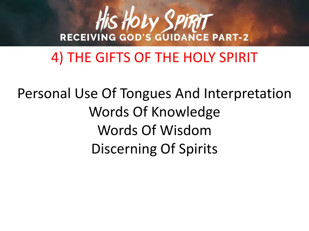 4 the gifts of the holy spirit