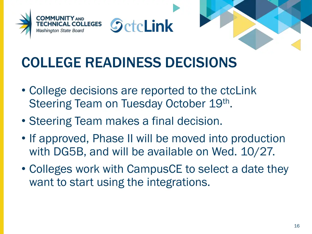 college readiness decisions