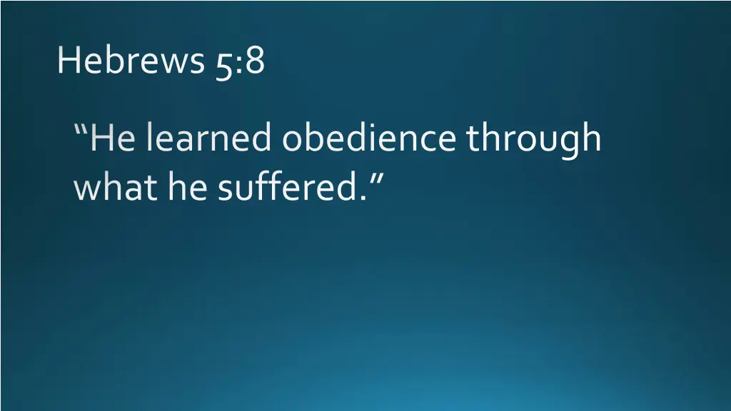 hebrews 5 8