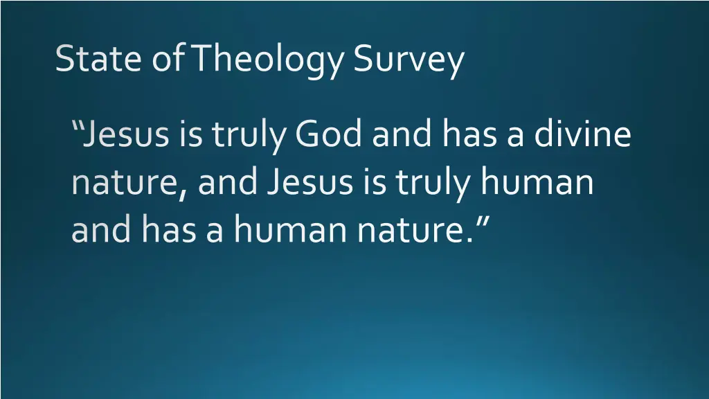 state of theology survey