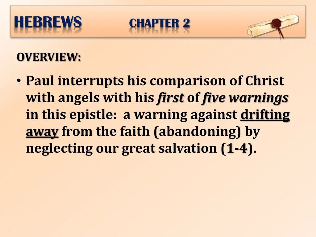 hebrews chapter 2 1