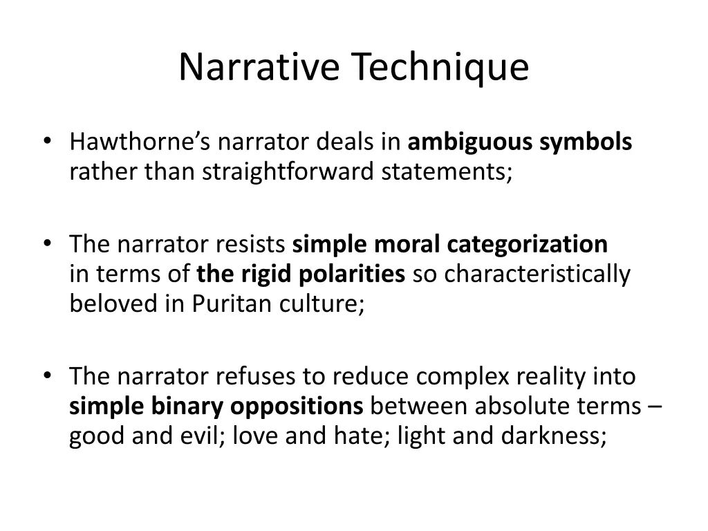 narrative technique