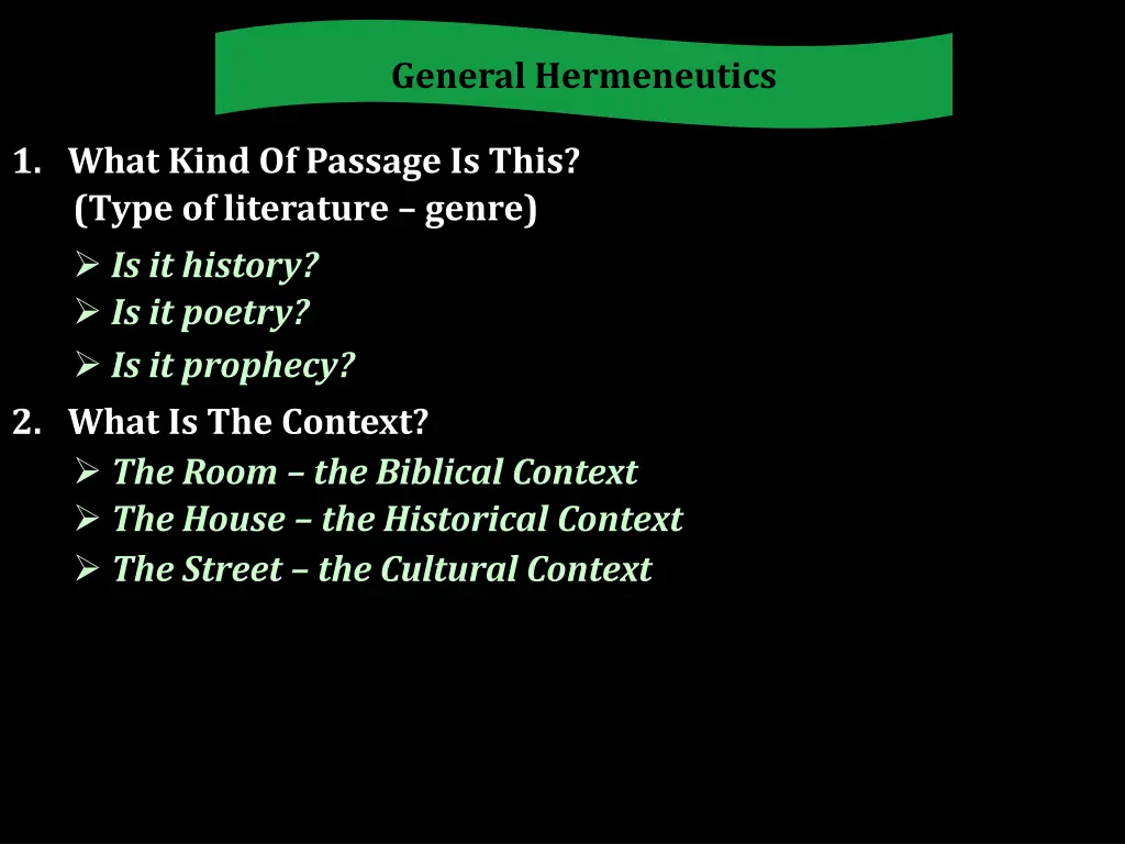 general hermeneutics