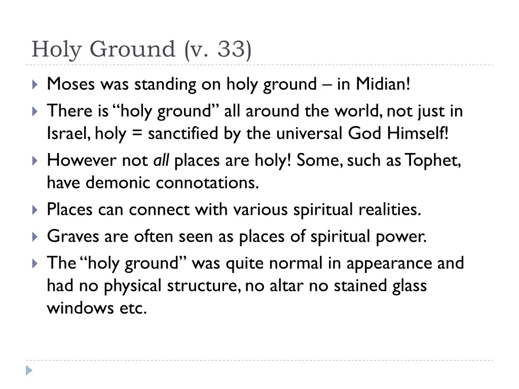 holy ground v 33