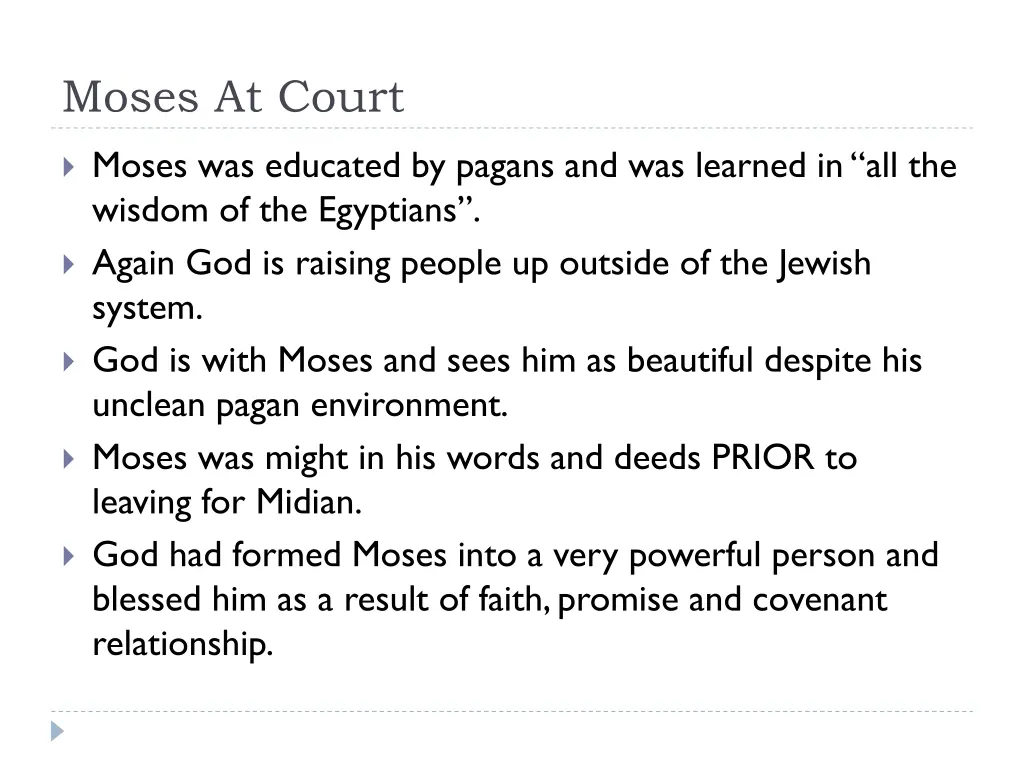 moses at court