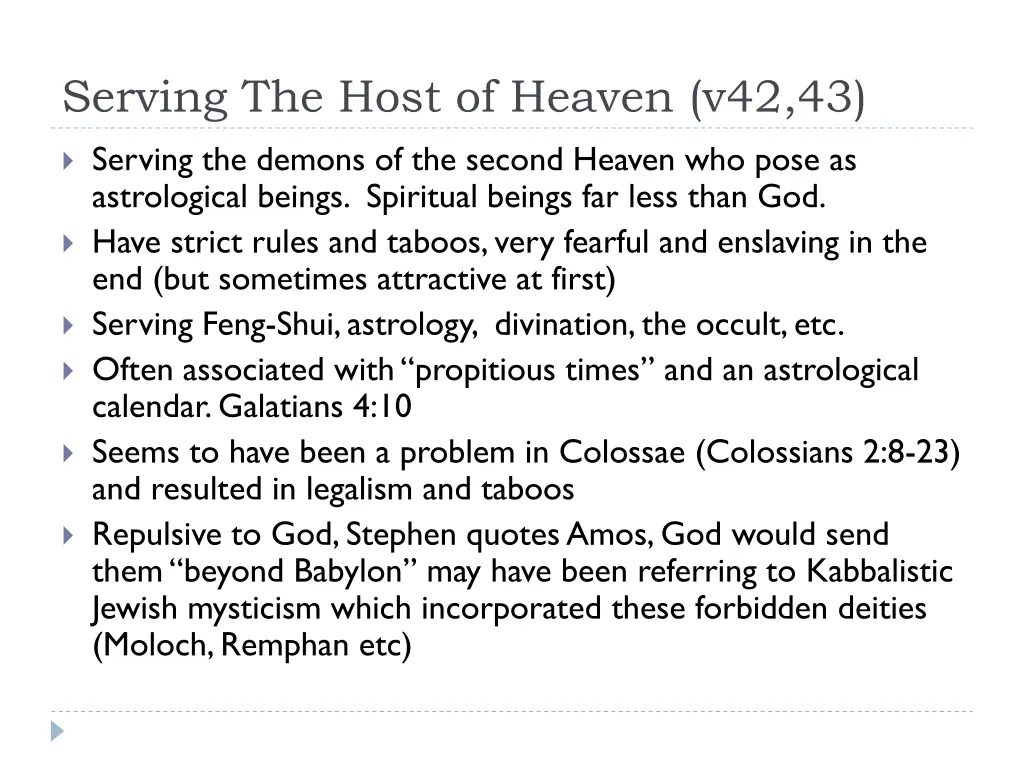 serving the host of heaven v42 43