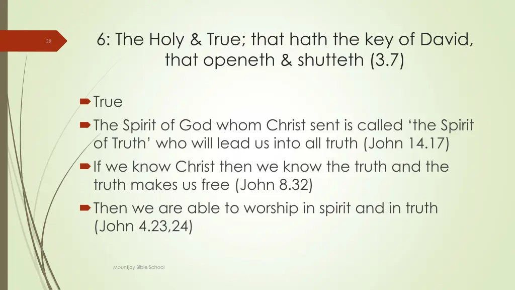 6 the holy true that hath the key of david that 2