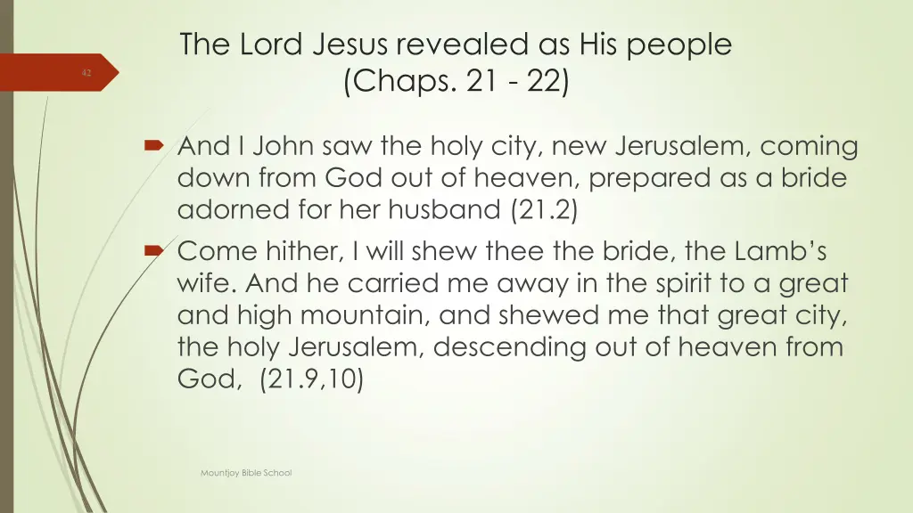 the lord jesus revealed as his people chaps 21 22