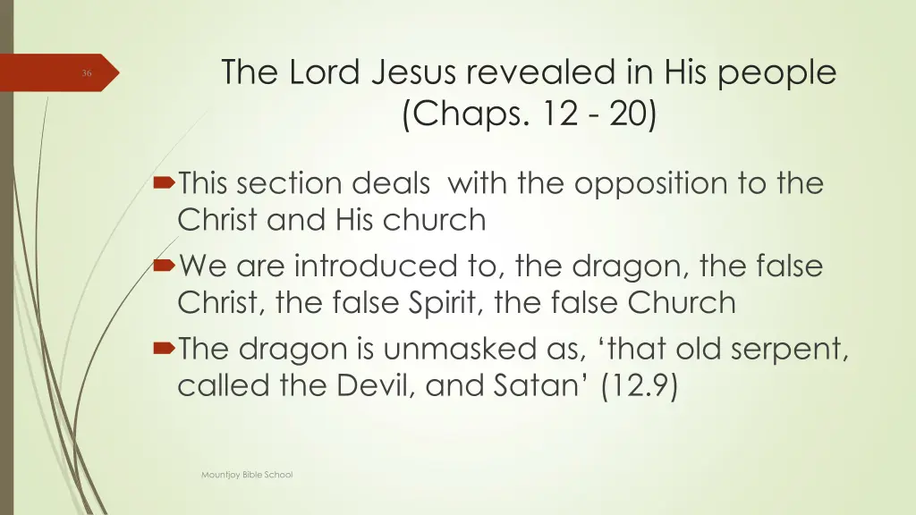 the lord jesus revealed in his people chaps 12 20