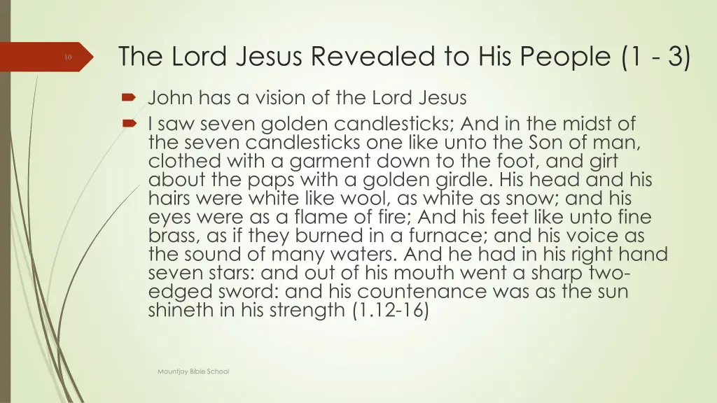 the lord jesus revealed to his people 1 3