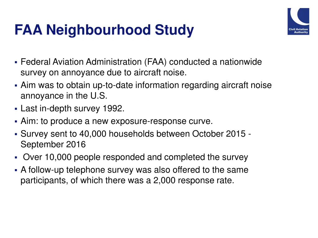 faa neighbourhood study