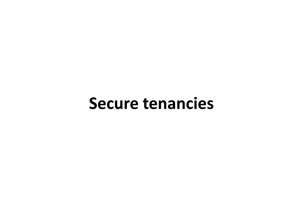 secure tenancies